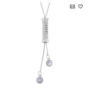 🆕️ Lariet Austrian Crystal Pendant Necklace (18-36 Inches) in Silvertone